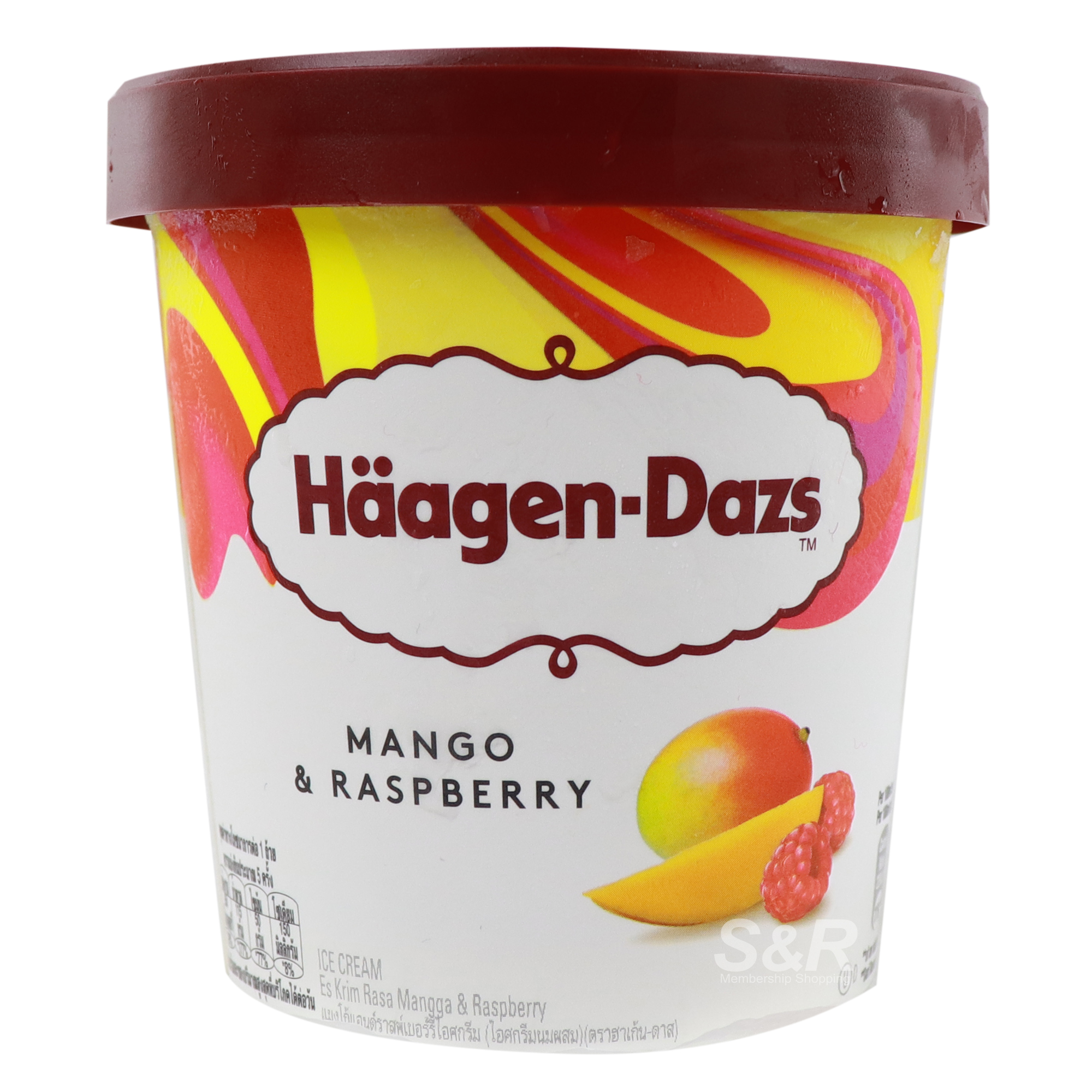 Haagen-Dazs Ice Cream Mango and Raspberry Flavor 473mL